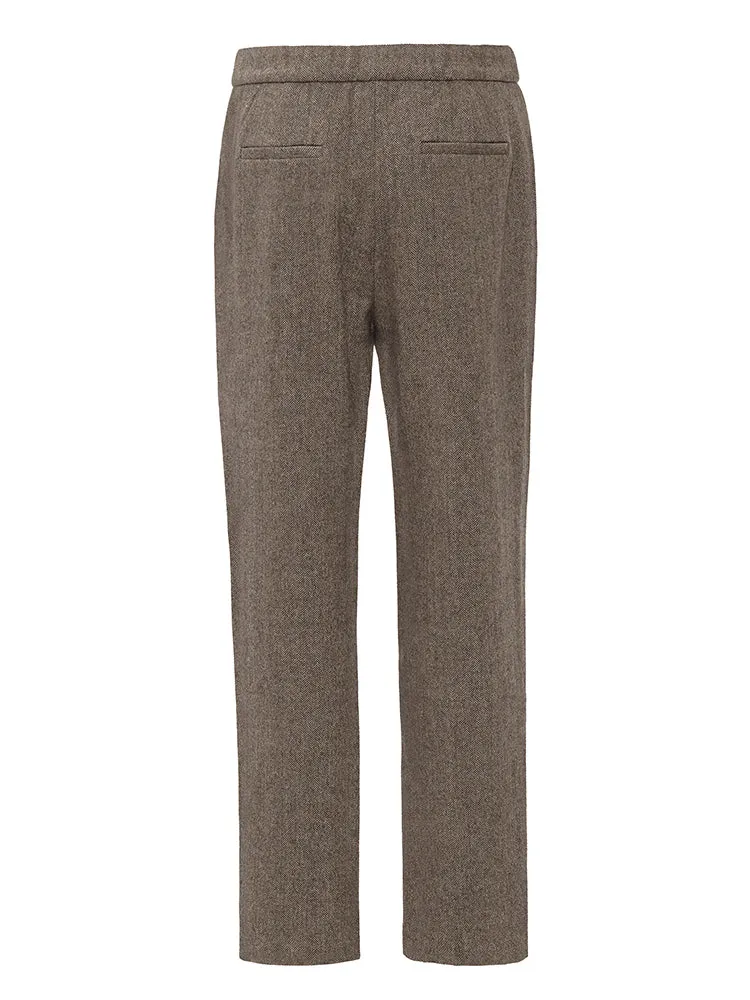 Washable Wool Tapered Mid-Calf Pants