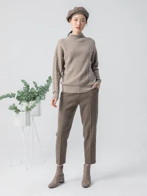 Washable Wool Tapered Mid-Calf Pants