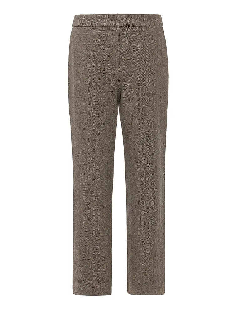 Washable Wool Tapered Mid-Calf Pants