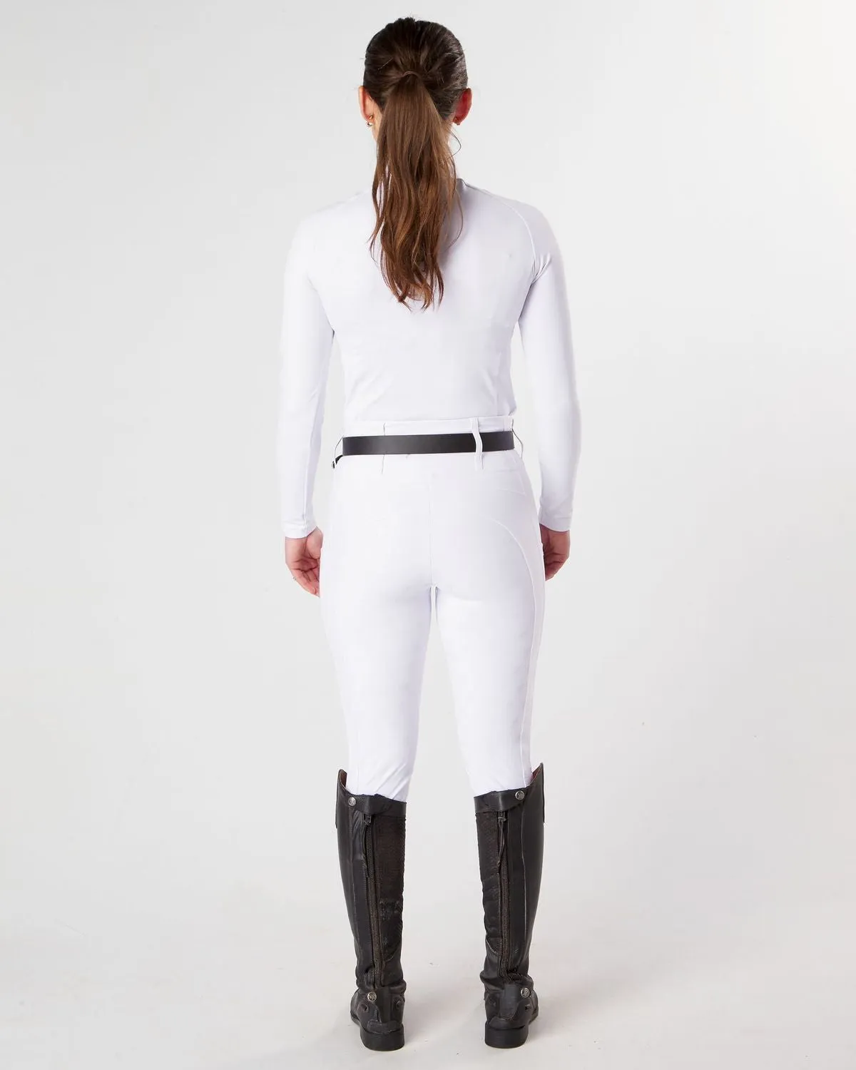 WINTER Thermal Competition Full Seat Riding Leggings / Tights- COMPETITION WHITE