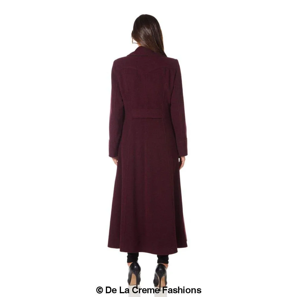 Wool Blend Double Breasted Maxi Coat (2004-WOOL)