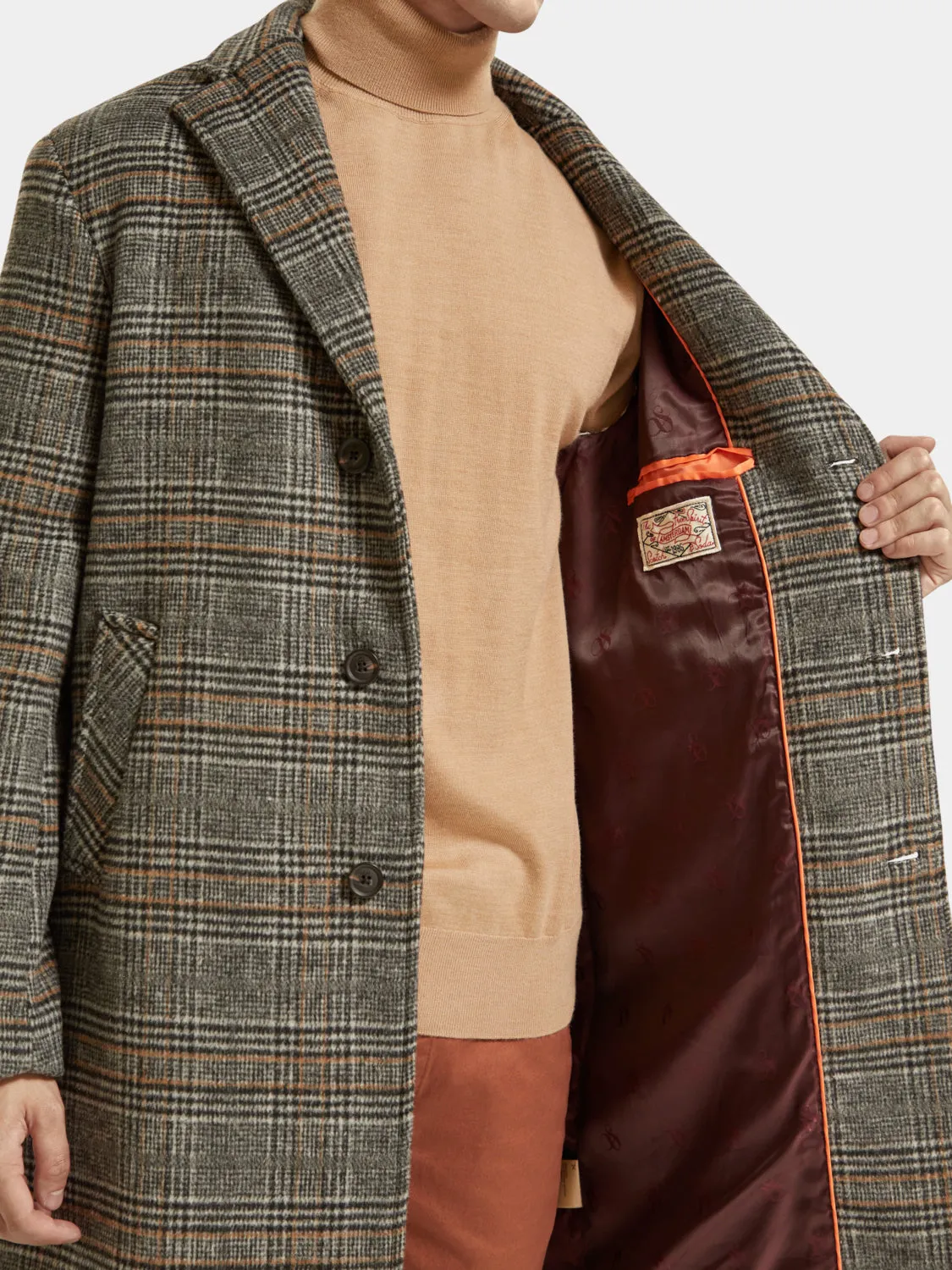 Wool blend overcoat