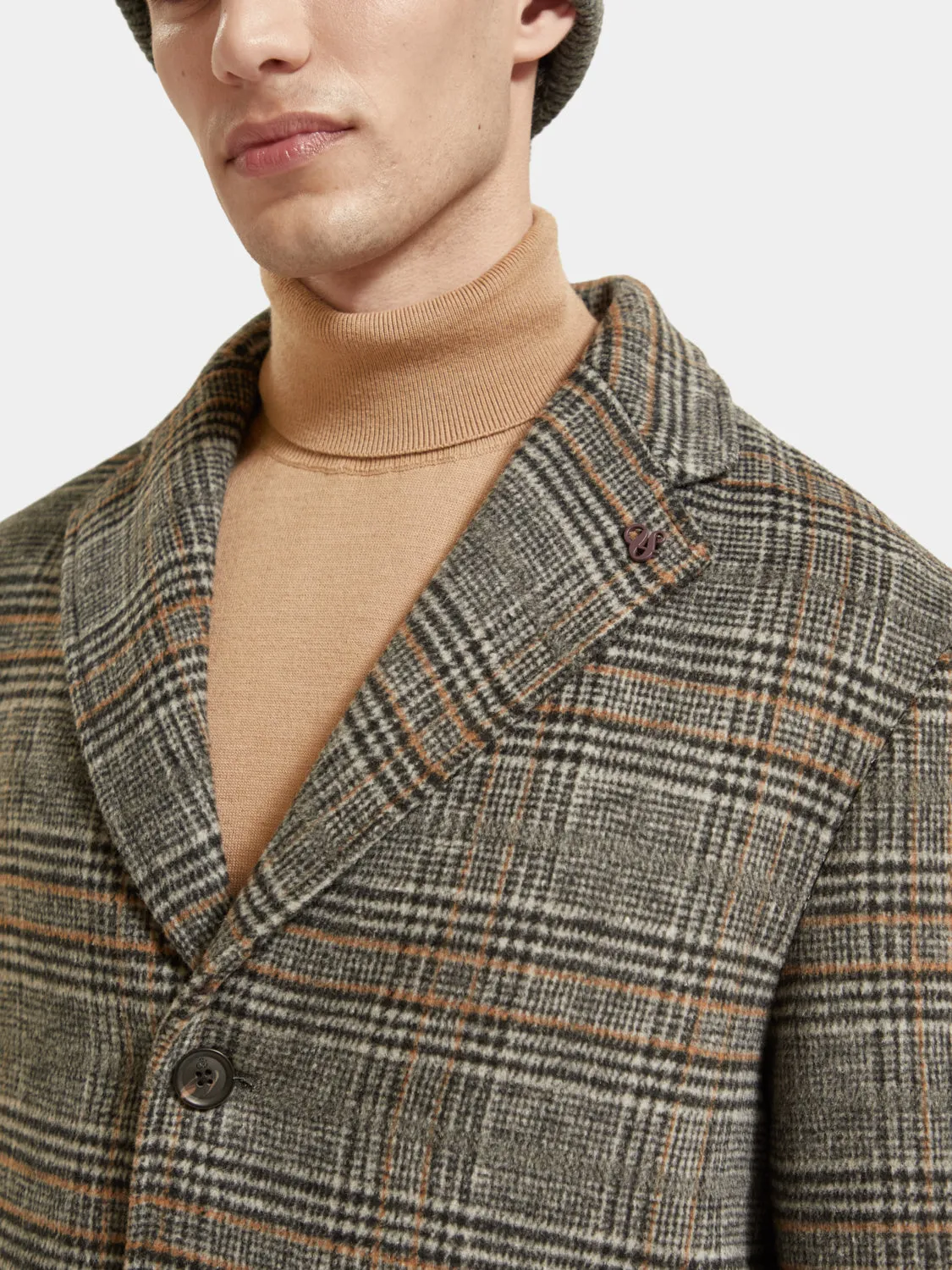 Wool blend overcoat