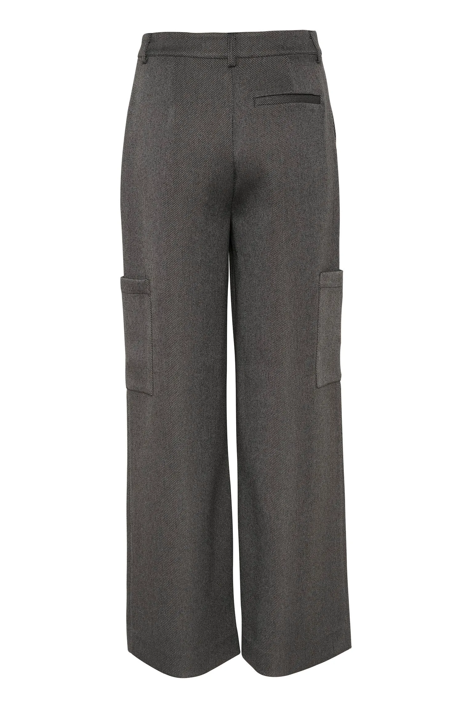 YSELLAGZ TROUSERS | WOOLEN TWILL GREY/BLACK