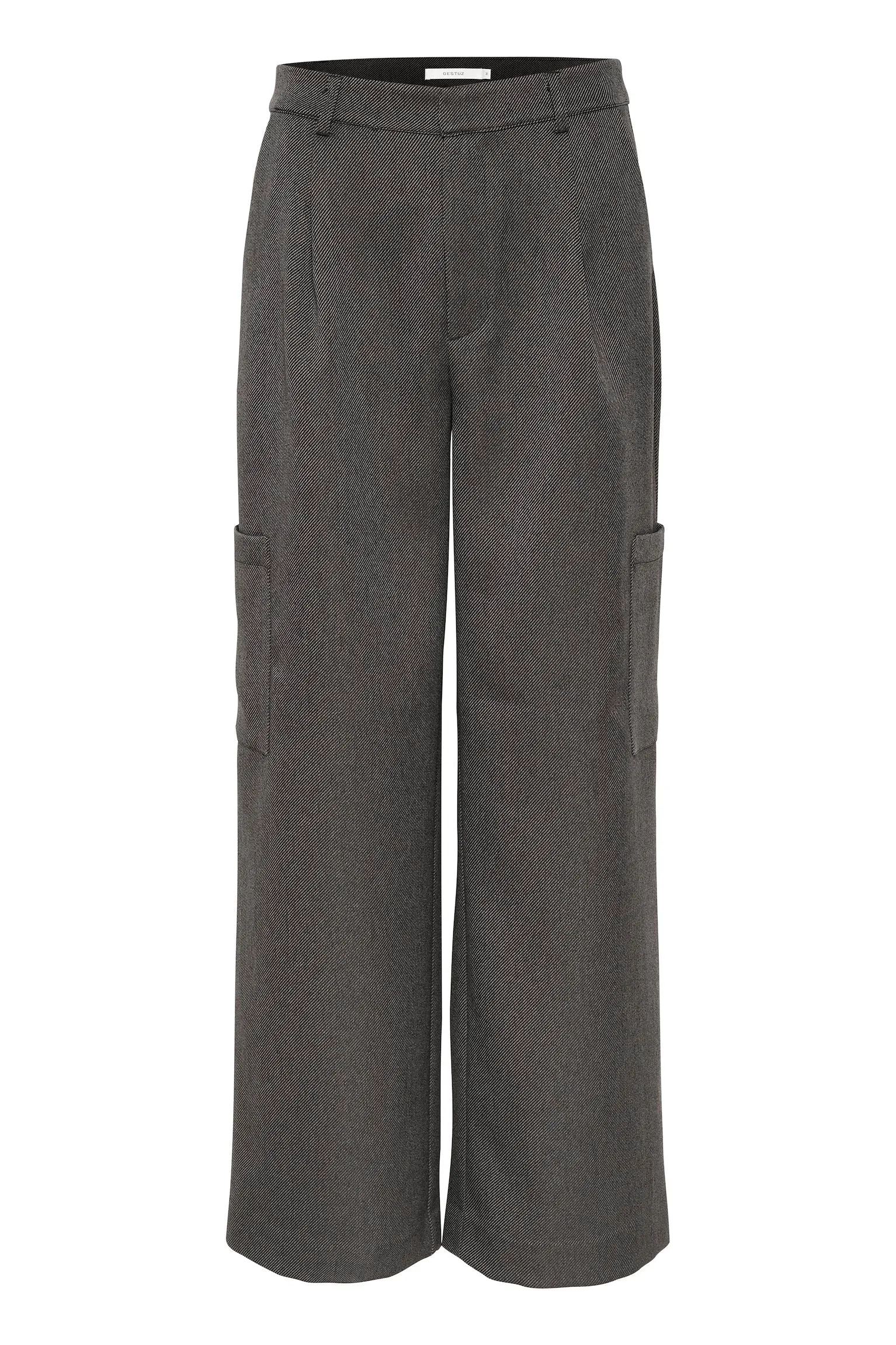 YSELLAGZ TROUSERS | WOOLEN TWILL GREY/BLACK