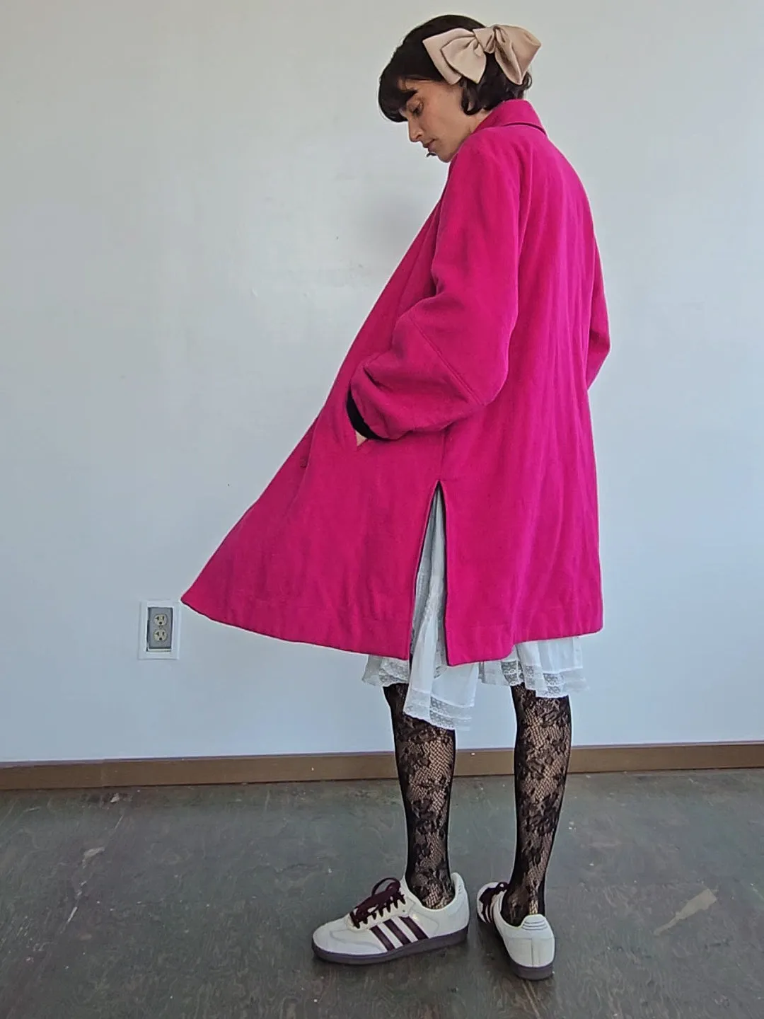 Yves Saint Laurent Bright Pink Coat (L)