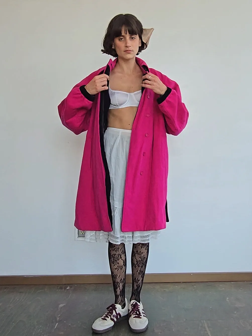 Yves Saint Laurent Bright Pink Coat (L)