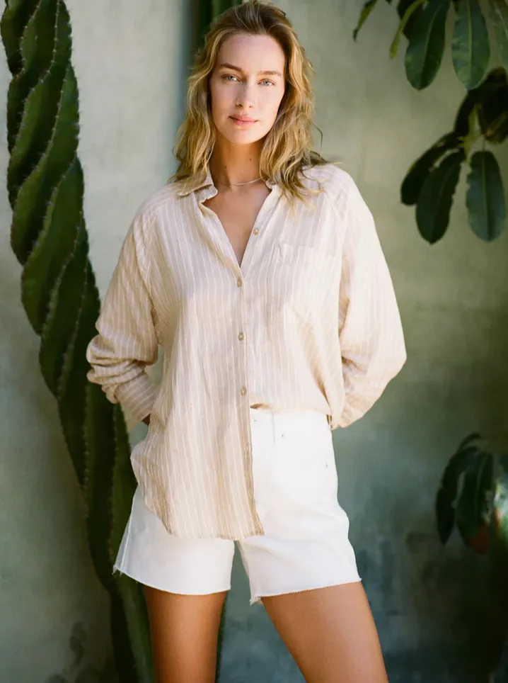 Z Supply The Perfect Stripe Linen Top