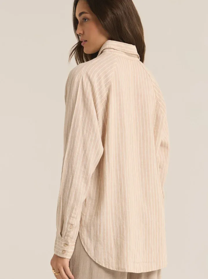 Z Supply The Perfect Stripe Linen Top