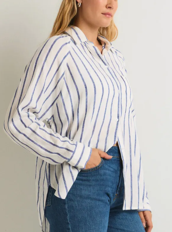 Z Supply The Perfect Stripe Linen Top